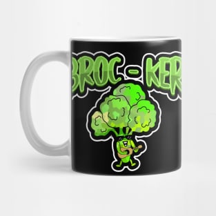 FUNNY Broccoli Vegetable Pun Rock And Roll Mug